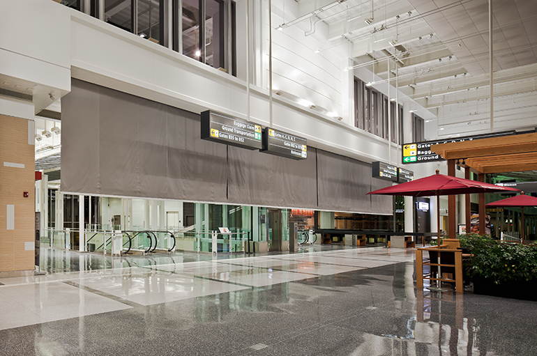 McKeon D100 creates solutions for challenging openings as seen here at Dulles International Airport.