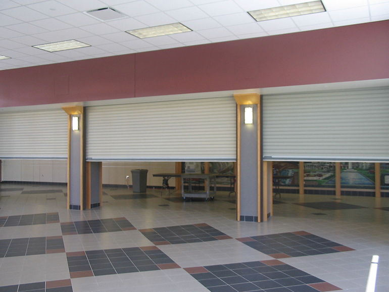Insulated fire shutters provide climate control and building safety.